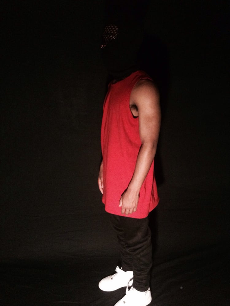 Image of red oversized tank top
