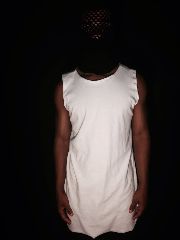 Image of white oversized tank top