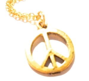 Image of Silvertone / Goldtone Peace CND Charm Necklace
