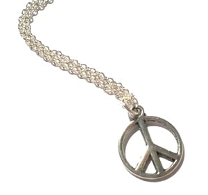 Image of Silvertone / Goldtone Peace CND Charm Necklace