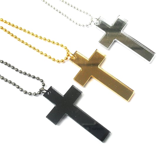 Image of Funky oversized mirrored cross SOLD OUT