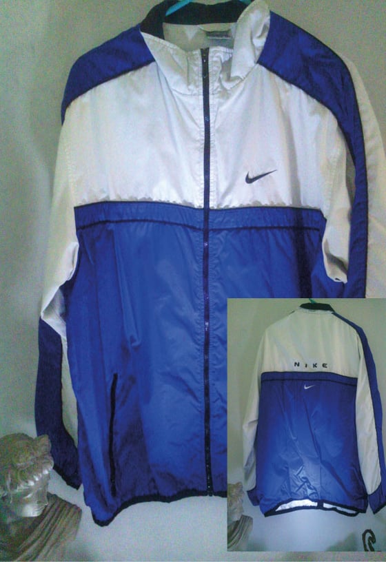 Image of Nike Windbreaker/Jacket (Used) ニケ Blue/White XL