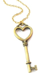 Image of Oversized Vintage Key Necklace