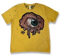 Image 1 of “EYE LOVE YOU” HAND PAINTED T-SHIRT XL