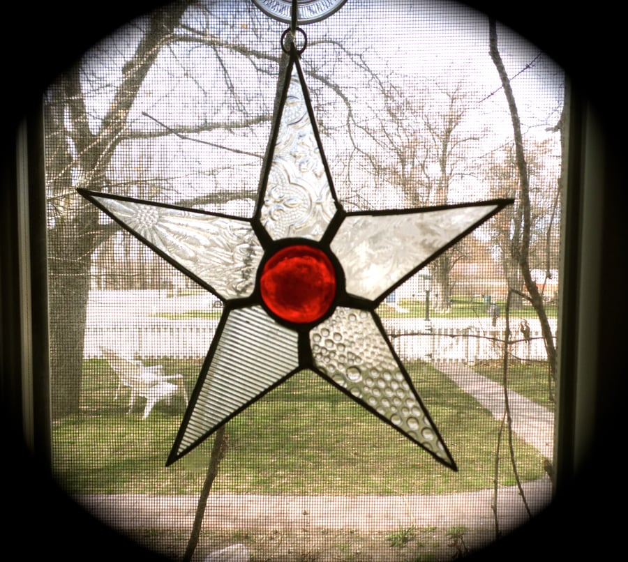 Image of Mini Lucky Star-stained glass