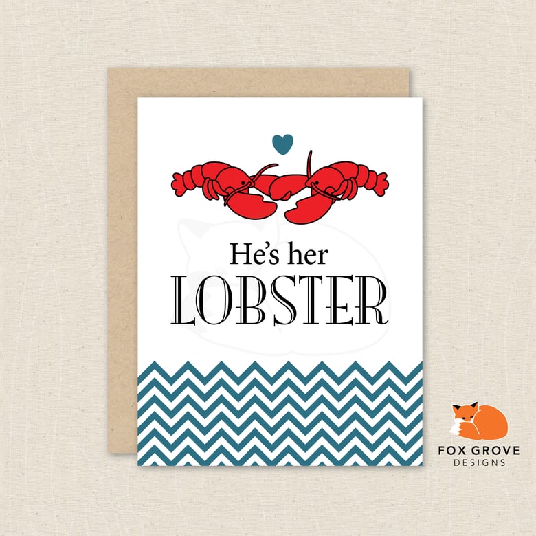 Image of He's Her Lobster ("Friends") // Greeting Card