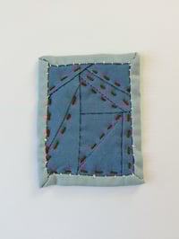 Image 1 of Blues- teeny tiny art quilt 
