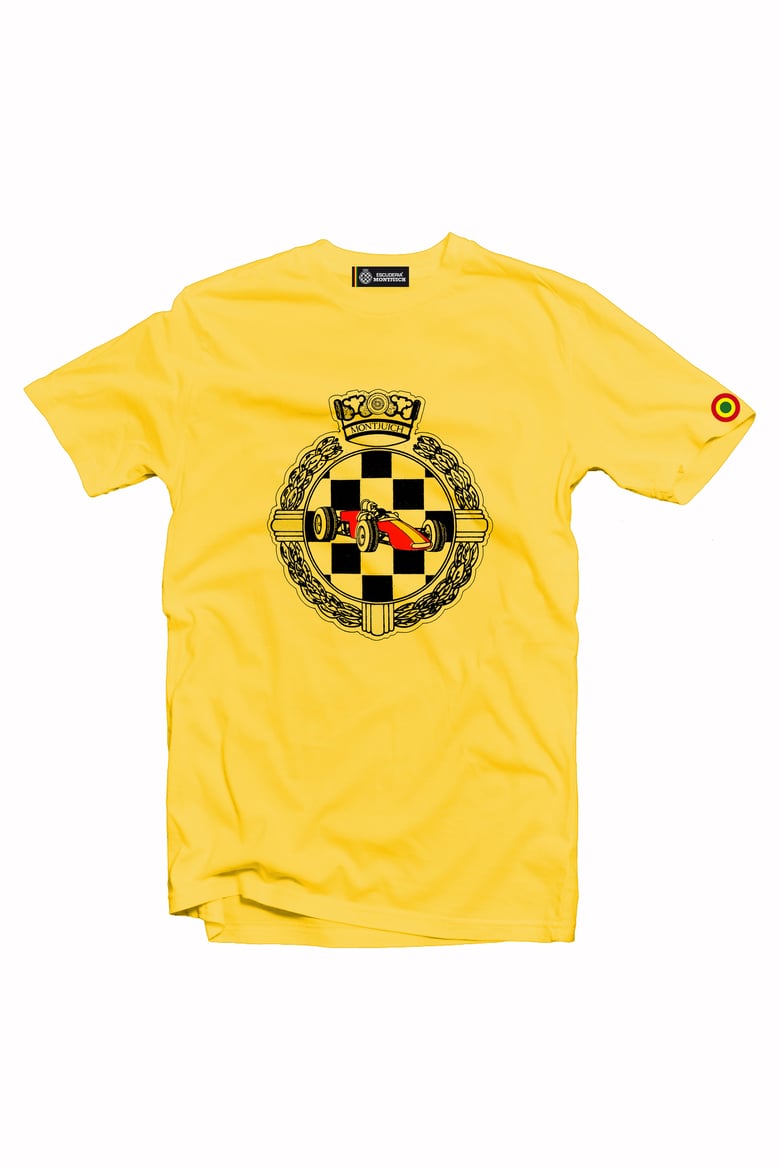 Image of ESCUDERIA MONTJUICH TSHIRT "ORIGINAL EMBLEM YELLOW"