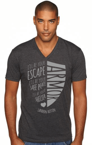 Image of Official Armor T-Shirt (Charcoal Gray Shield)