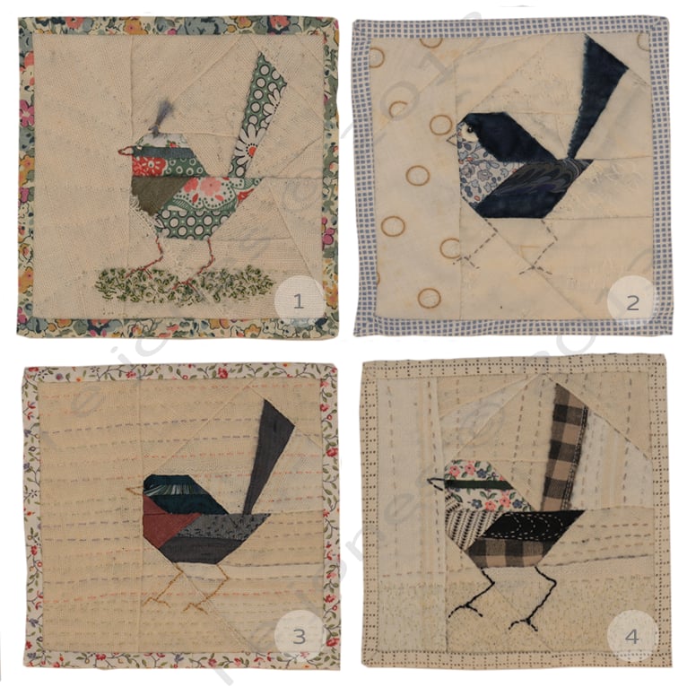 Image of Quilted Bird Wall Hanging - 4