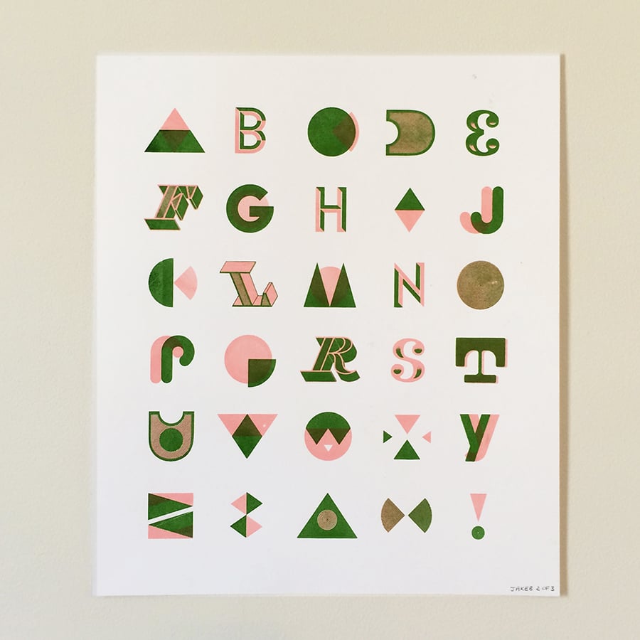 Image of Alphabet (green/pink)