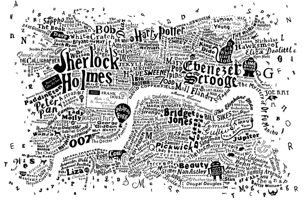 Literary Central London Map