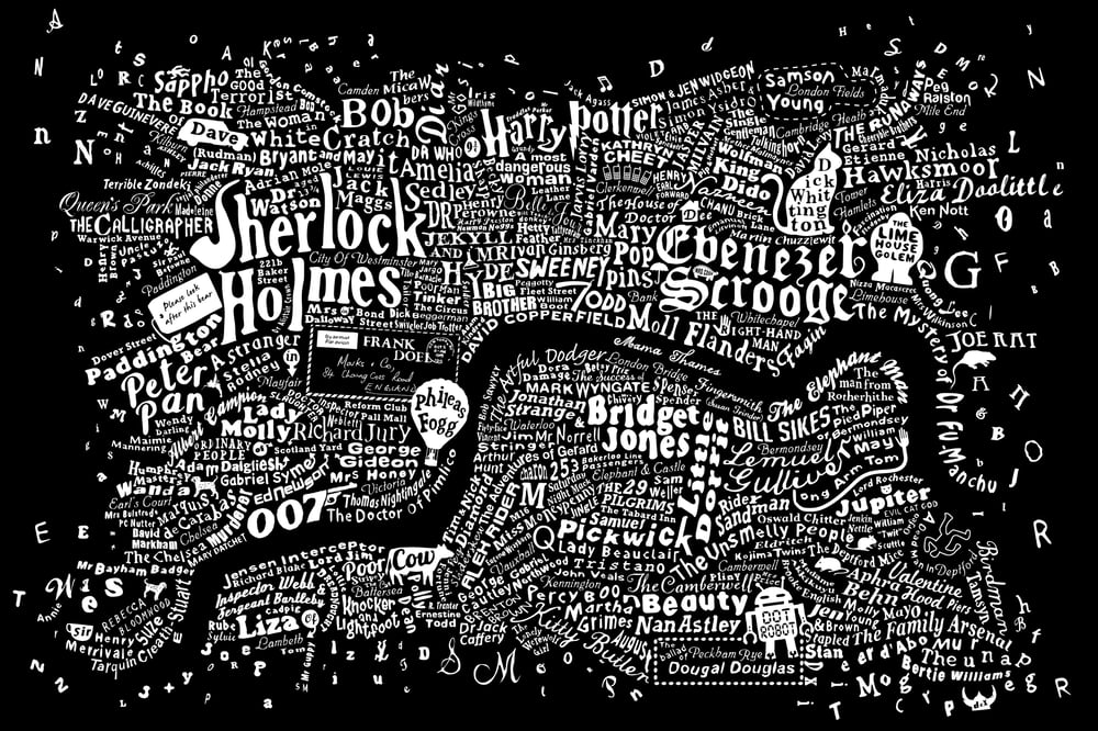 Literary Central London Map