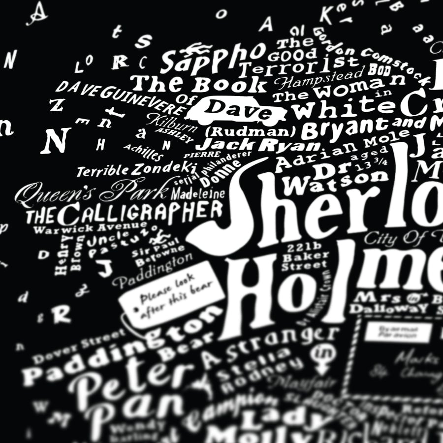 Literary Central London Map
