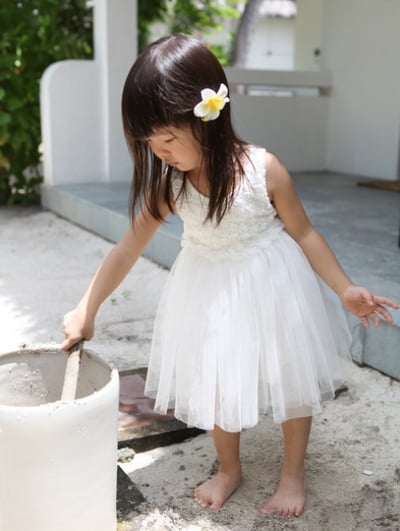 Image of White Rose Dress