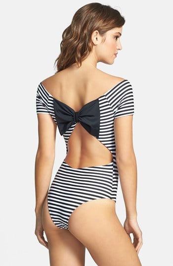 Image of Nautical Crop Back Bow Maillot