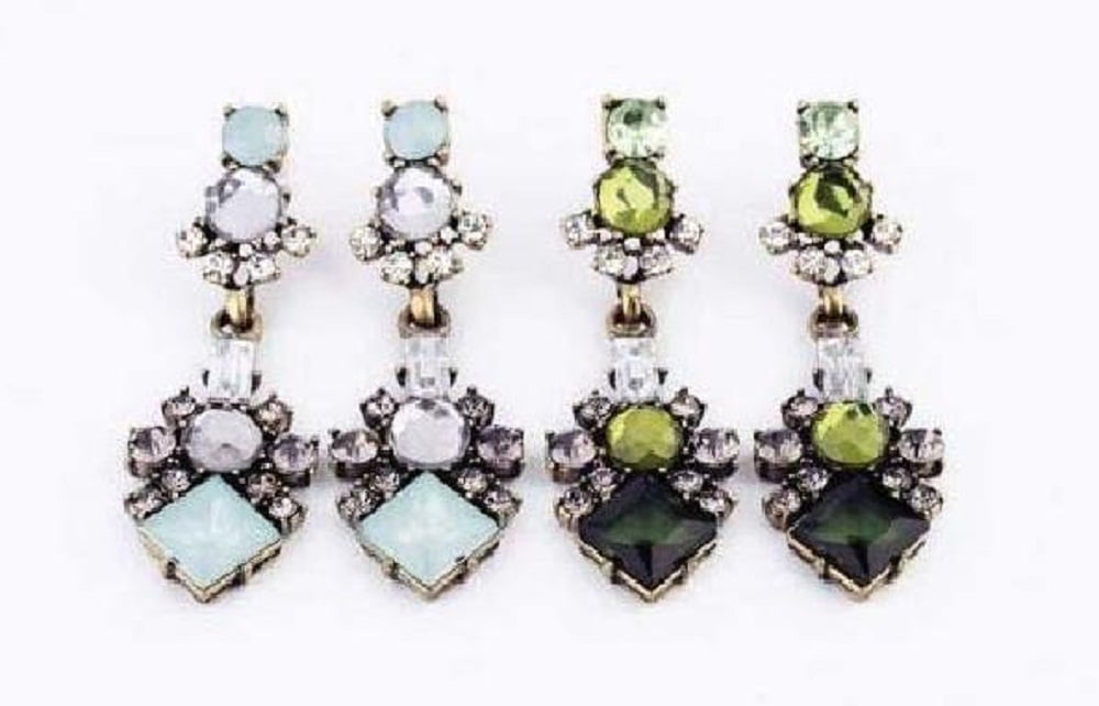 Image of Emerald City & Skyline Earrings