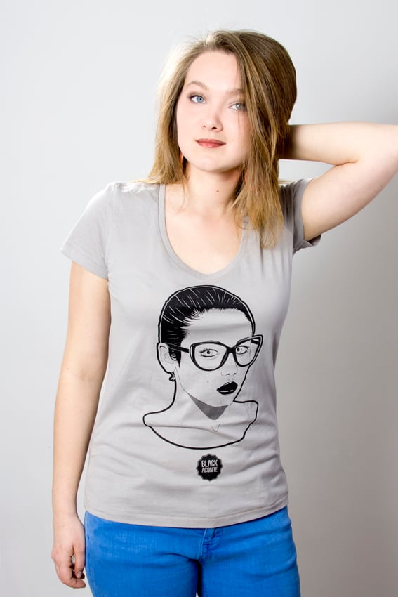 Image of La Brune - Tee-shirt col rond femme