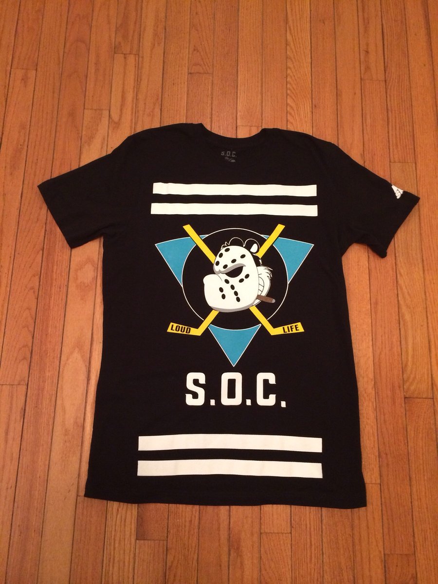 Image of *LIMITED Edition BLACK "MIGHTY SKUNKS" HOCKEY TEE