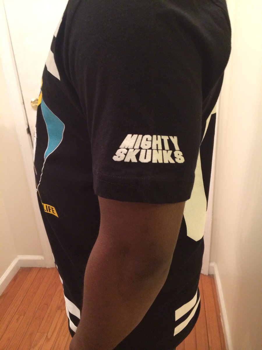 Image of *LIMITED Edition BLACK "MIGHTY SKUNKS" HOCKEY TEE