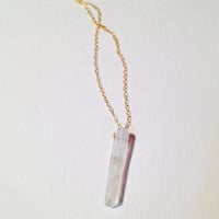 Image 1 of SMOOTH CLEAR QUARTZ CRYSTAL POINT NECKLACE