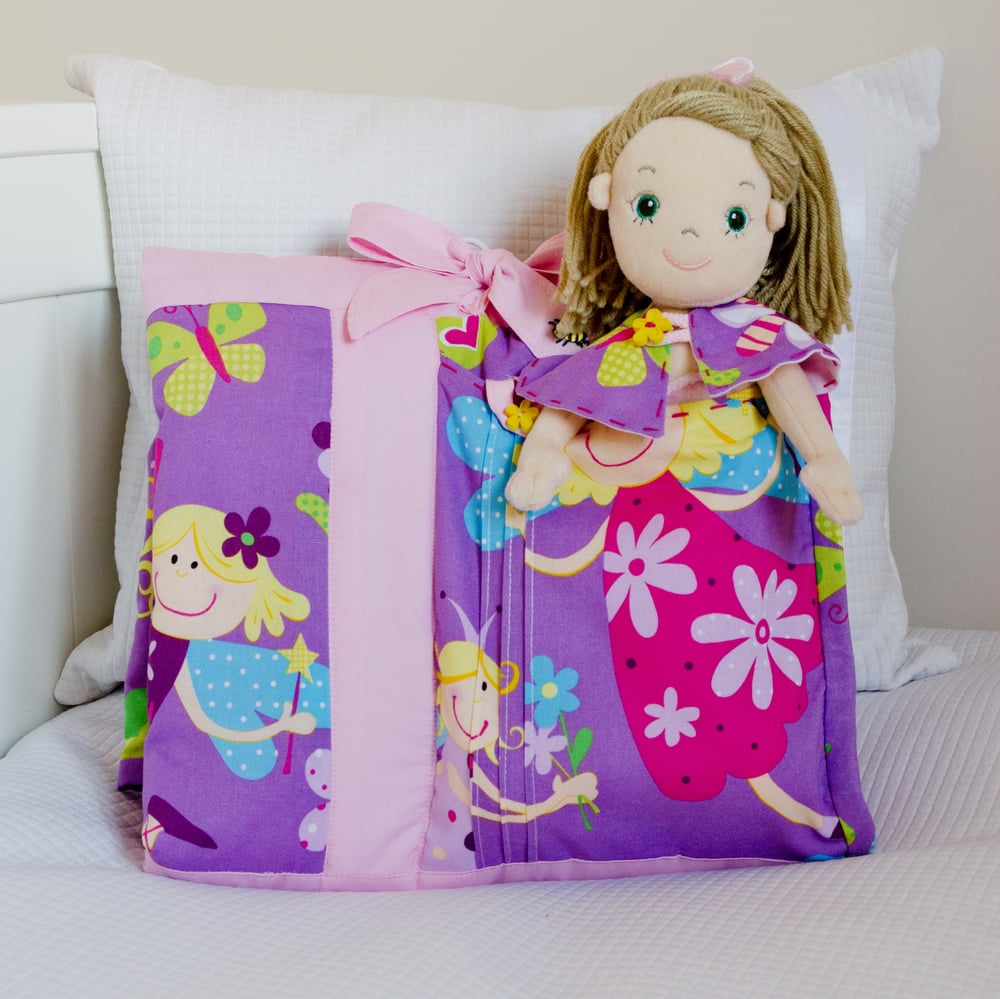 Image of Tia Patchwork Quilt with Tia rag doll.
