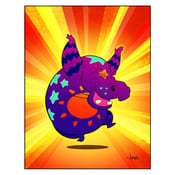 Image of "Are You Dancing Today?" Polychromatic Hippo Print