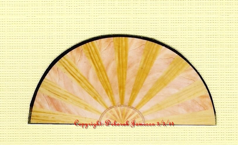 Image of Item No. 125.  Nautical Sunburst Veneering Half Circle