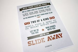 Image of Slide Away - Typographic Print