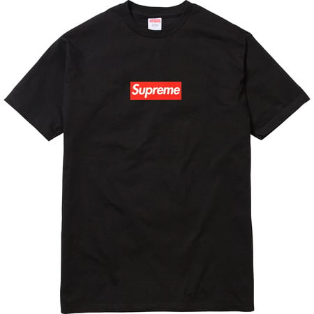 Image of supreme box logo tee black