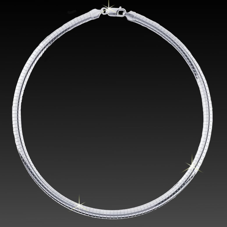 Image of Pure Sterling Silver Omega Necklace - Guaranteed Silver Content