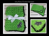 Image of Green & Black Fox Racing Baby Blanket