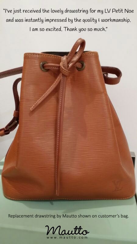 Cinch Cord / Drawstring Replacement for Louis Vuitton (LV) Noe Bucket/Shoulder Bag or Similar ...