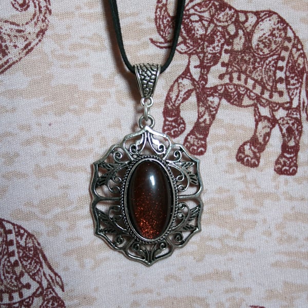 Image of Brown Dichroic Pendant