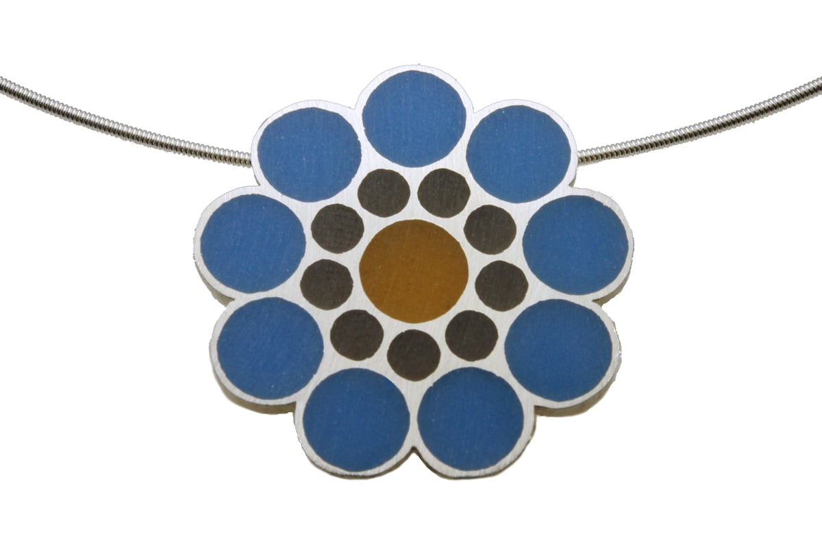 Lulu Smith Studio — Flourish Pendant - blue