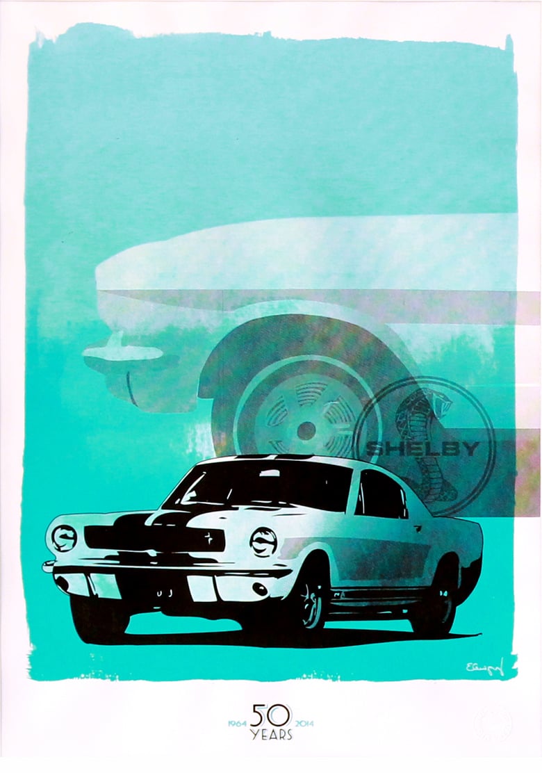 Image of Shelby Screen Print 1 of 3: Limited Edition 50th Anniversary Mustang Set