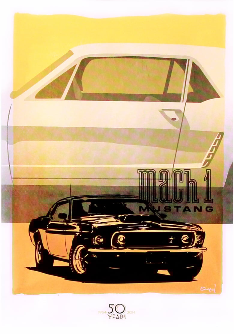 Image of Mach 1 Screen Print 2 of 3: Limited Edition 50th Anniversary Mustang Series