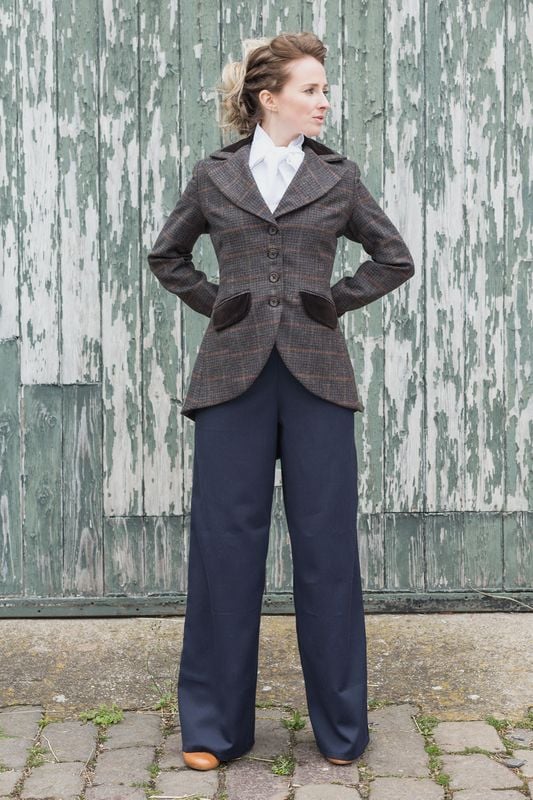Image of Miss Agnes Tweed long line swing jacket