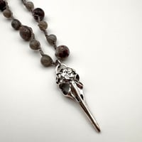 Image 2 of Labradorite & Eudialyte Bird Skull Car Charm