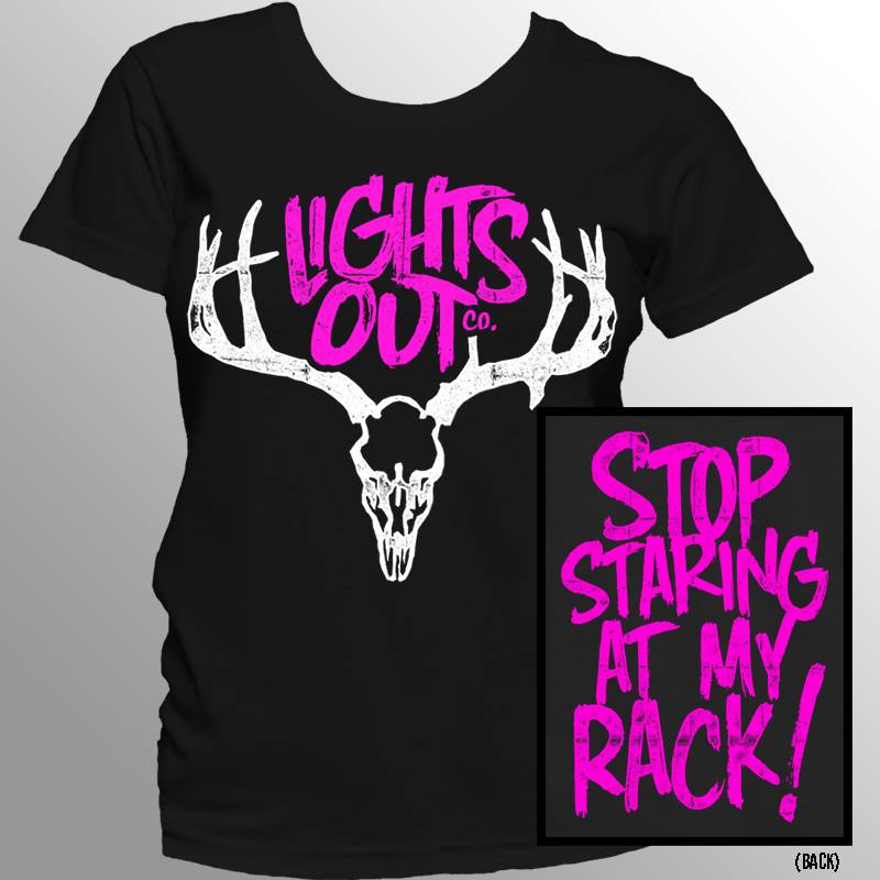 Image of Lights Out Stop Staring at My Rack Tee