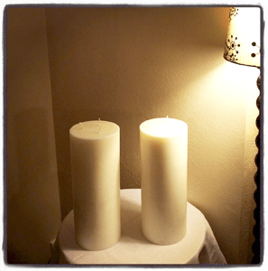 Image of Six Inch Diameter Candle You Select Height