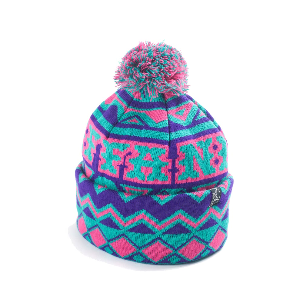 Image of IN NEED POMPOM - PURPLE/MAGENTA/TURQUOISE