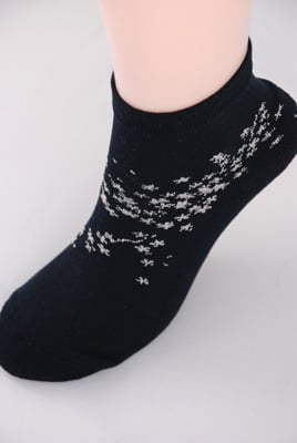 Image of Soft Cotton Cherry Blossum Ankle Socks - 2 pair -