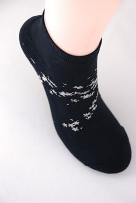 Image of Soft Cotton Cherry Blossum Ankle Socks - 2 pair -