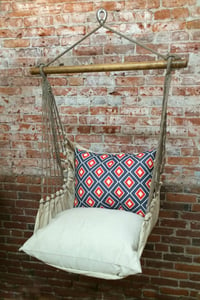 Image of Hammock Swing Chair - Blue/Red Diamonds