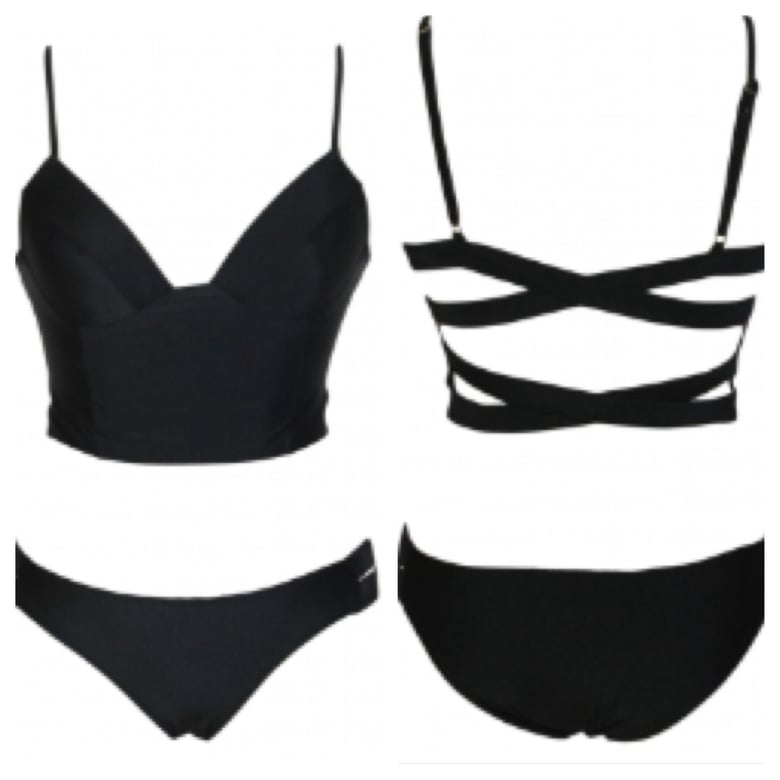 Image of Black Strappy Back Bikini