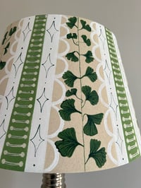 Image 4 of "Gingko" – Hand-Painted Green Lampshade for Table or Floor Lamps