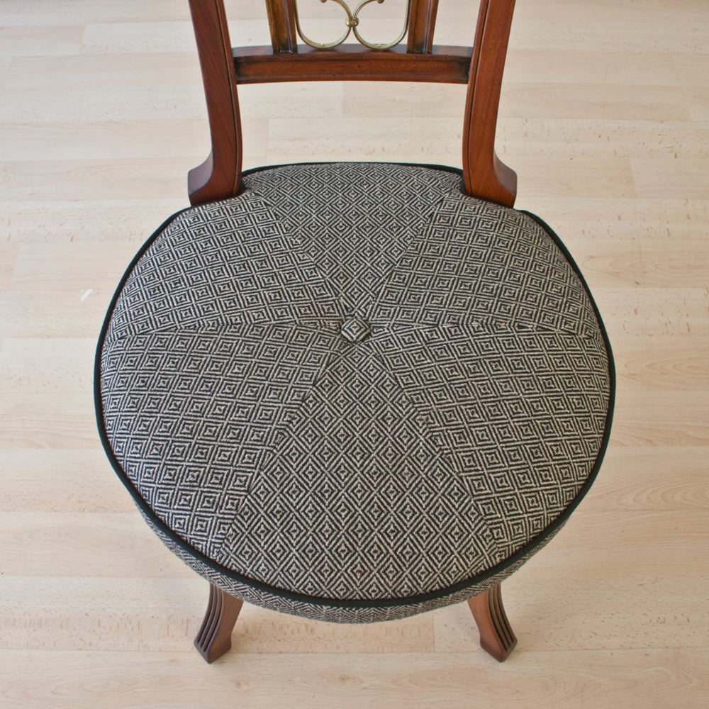 Vanity Stool with Brass Details / Dominique Provost Vanity Stool with Brass Details / Dominique Provost