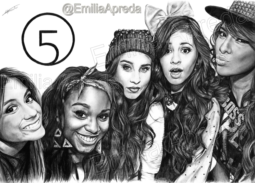 Image of Fifth Harmony Group Drawing Fine Art Prints