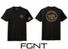 Black Freedom Shooter Tee-Light Brown Ink